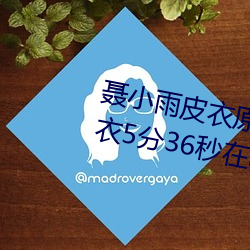 聂小(小)雨皮(皮)衣原声视频 聂小雨黑皮衣5分(分)36秒(秒)在哪可以看(看)