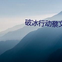破冰行动(dòng)蔡文强