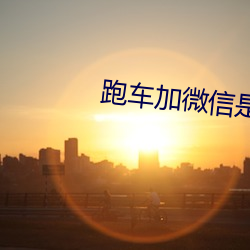 跑車加微信是哪個直播