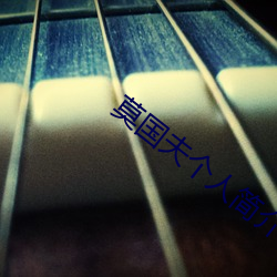 莫国夫个人简介