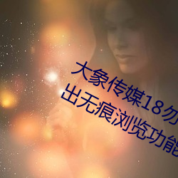 大象傳媒18勿秘密入口跳轉版 v1.5推出無痕浏覽功能