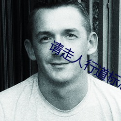 请走人行道标志 （字顺文从）