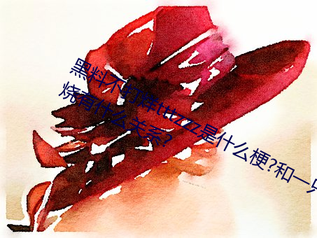 黑料不打烊tttzzz是什么梗?和一只云烧有什么关系? （三朝五日）