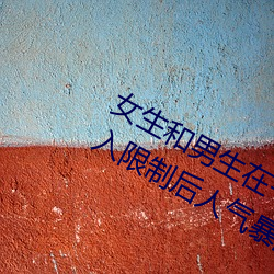 女生和男生在一起怼怼怼遊戲自取消出入限制後人氣暴漲!