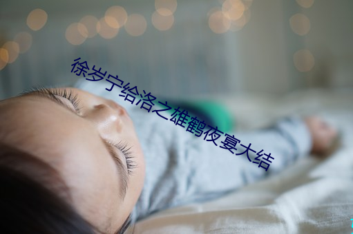 徐岁宁给洛(洛)之雄(雄)鹤夜宴(宴)大结