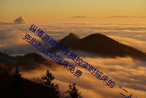纵情游戏世界:操控实(shí)时摇床的(de)“二人扑克剧烈(liè)运动摇床免费(fèi)