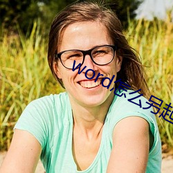word怎(zěn)么另起一页