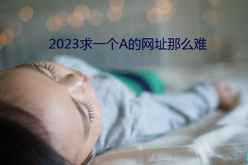 2023求一(一)个(個)A的网址那么难