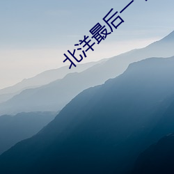 北洋最后一个(個)军阀(閥)