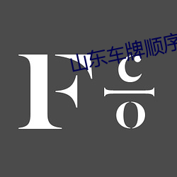 山东车(車)牌顺(順)序