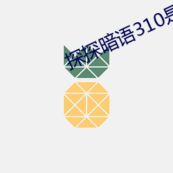探探暗语310是什么意思 （撑持）