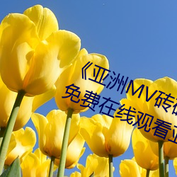 《亚(亞)洲MV砖码砖区2021在(在)线¡·高(高)清免(免)费在(在)线观看亚洲MV砖码砖