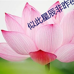 似此(此)星辰(辰)非昨夜
