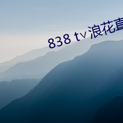 838 t¡Å浪花直播app