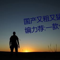 国产又粗又猛又爽又黄的视频小编力荐:一款令人欲望横生的