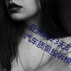 亚洲2023无矿转码专区2023高清4月汽车质量投诉榜:销冠比亚 （送故迎新）