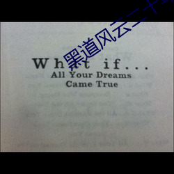 黑道风云二十年有(yǒu)声(shēng)小说