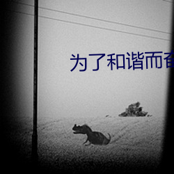 爲了和諧而奮鬥