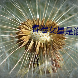 春卷女星是谁