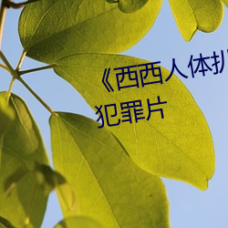 《西西人體扒開大膽大尺度展露》犯罪片