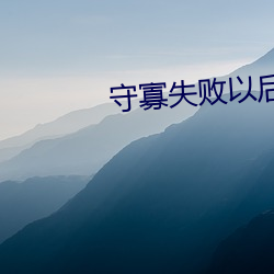 守寡失(shī)败以(yǐ)后