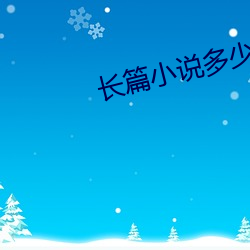 長篇小說几多字